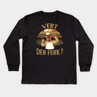 Vert Der Ferk Retrocolor Kids Long Sleeve T-Shirt